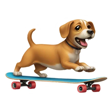 dog skateboarding  sticker