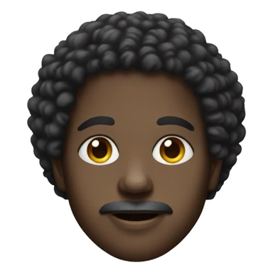 realistic portrait of afro male sticker
