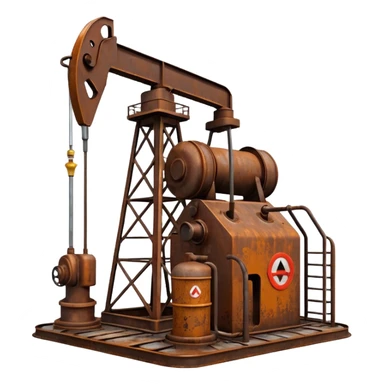 oil pumping station steel  sticker