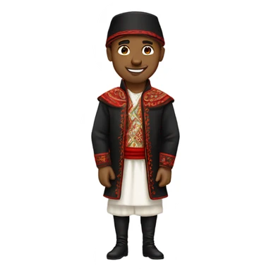 Man wearing traditional albanian clothing sticker