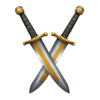 two crossed ancient roman swords sticker