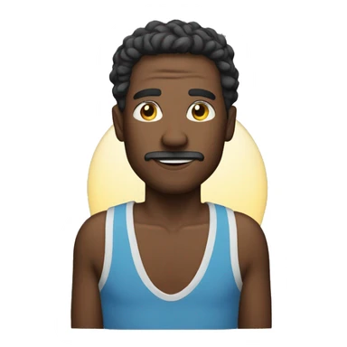 man swin in the moonlght sticker