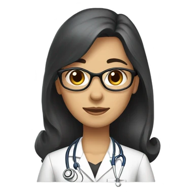 Female Dr with long dark hair schnauzer  sticker