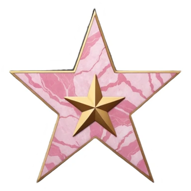 hollywood walk of fame star pink sticker