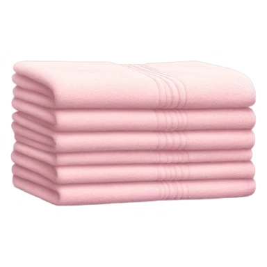 a stack of light pink towels sticker