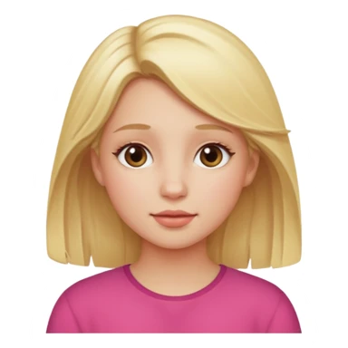 girl with blonde hair outdoors rosy cheeks sticker