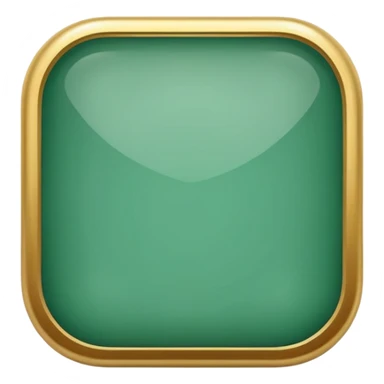 Blank Jade and gold style rounded square icon button sticker