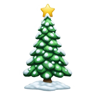 Christmas tree covered in snow sticker