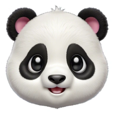 Cinematic Comical Baby Panda Portrait Emoji, Head tilted dramatically with an exaggeratedly amused expression, featuring a quirky, fluffy black and white Fur with wide, expressive eyes filled with playful disbelief, Simplified yet hilariously expressive features, highly detailed, glowing with a slightly sassy glow, high shine, dramatic yet playful, stylized with an air of cheeky mischief, bright and endearing, soft glowing outline, capturing the essence of a spirited and over-the-top baby panda, so meme-worthy it feels like it could roll its eyes into internet fame instantly! sticker