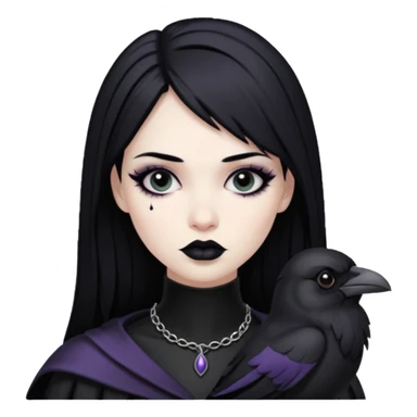 Raven goth sticker