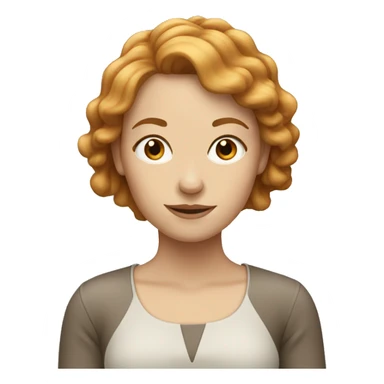 White woman with hazelnut coloured hair  sticker