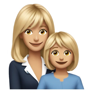 Brigitte macron avec un enfant  sticker