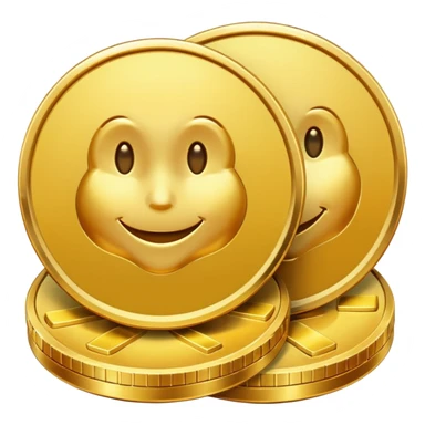 few golden coins sticker