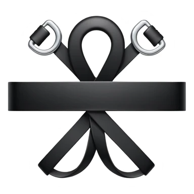 Ruban noir croisé avec 1 boucle comme celui de Crans Montana sticker