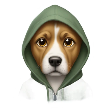 Dog wearing a hoody  sticker