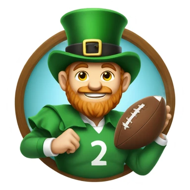 Leprechaun with football  sticker