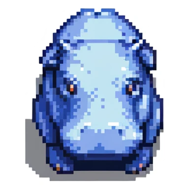 A little hippo in the hand sticker