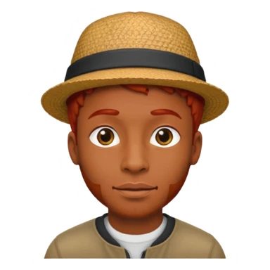 hatted and red haired black man sticker