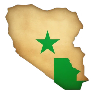 Map of Algeria with the flag in it sticker