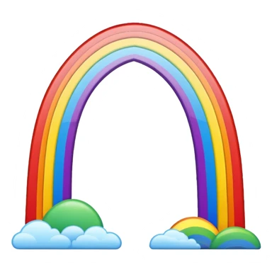 Rainbow Bridge – Arched rainbow connecting skylands. sticker