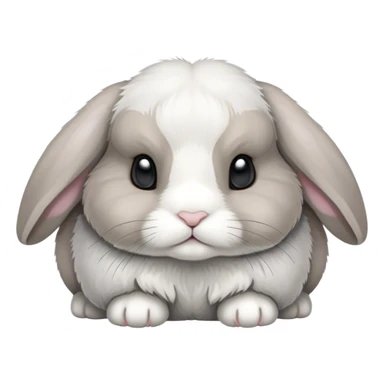 Holland lop white and grey bunny sticker
