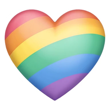 rainbow pride heart with a pastel color palette sticker