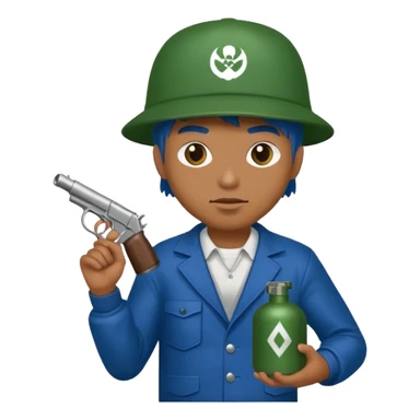 gangster crips while holding grenade sticker