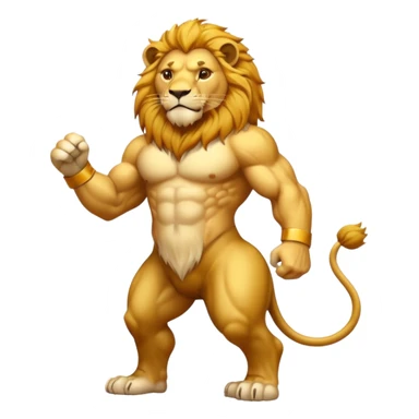artist lion full body sticker