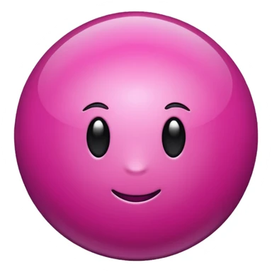 magenta color sphere. Negative : Emoji. sticker