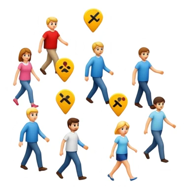 People go in seperate direction sticker