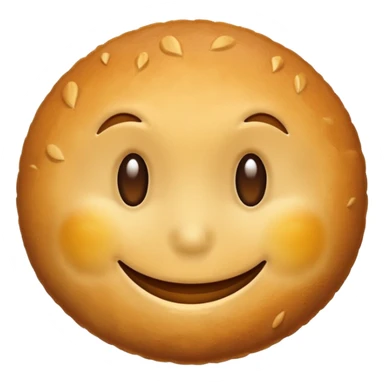 baked smiley sticker