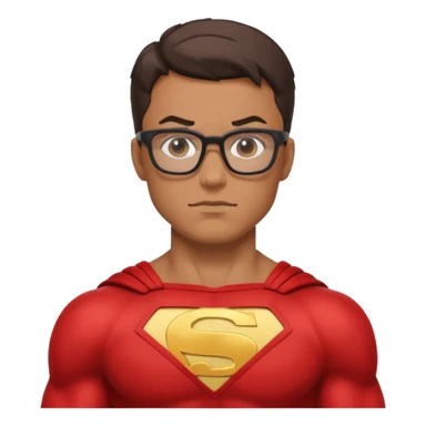 Glasses-Wearing super Heroe sticker