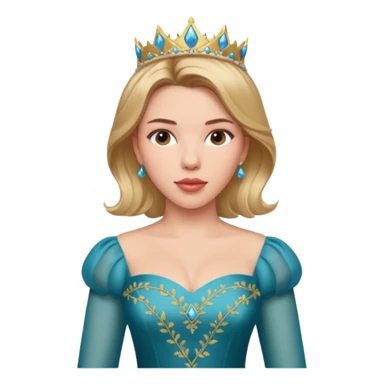 Scarlett Johansson in a princess dress sticker