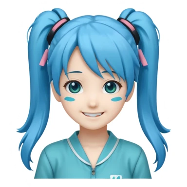 Hatsune Miku smile twintail sticker