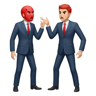 two men arguing full body sticker