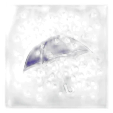 umbrella raining hearts sticker