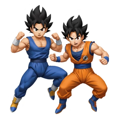Goku flying fast Crashes Vegeta  sticker