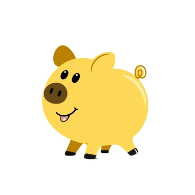 golden piggy bank sticker