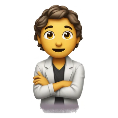 person shrugging their shoulders with palms facing outward, in the universally recognizable "I don't know" gesture sticker