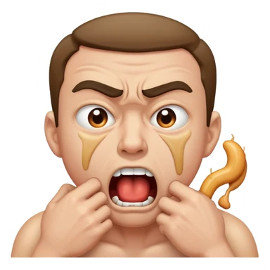 Man choking himself angry sticker