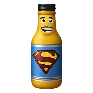 Mustard Bottle Superman sticker