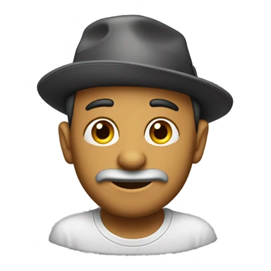 hombre calvo con gorra pensando sticker