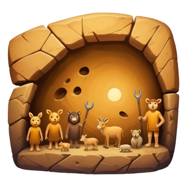 stone age cave art sticker