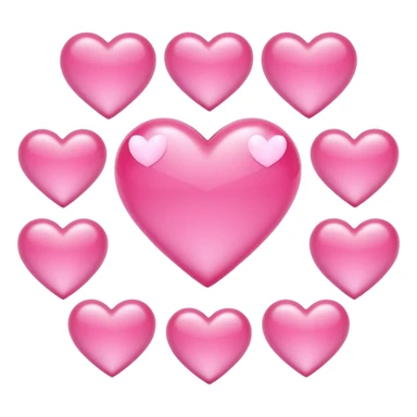 Many pink sailor moon hearts  sticker