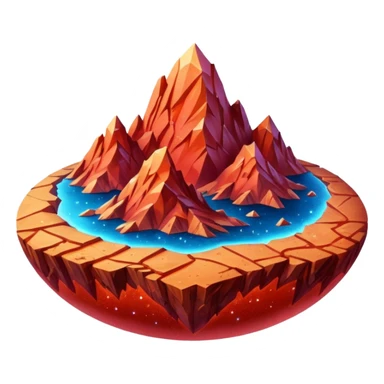crystal mars planet, surface covered in glowing crystals mountains and dust sticker