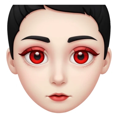 Crea un emoji kn la vibra de un drogado haz la wuea k te pido ph wn oe la cara normal noma blanca kn los ojos rojos y k estén hachicados igual k los chinos k sea joven y kn el pelo negro mira k las pupilas sean negras pero k tenga los glóbulos rojos  sticker