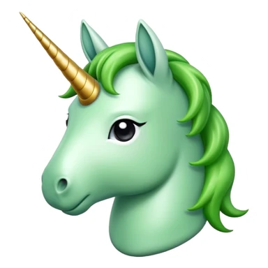 Unicorno alato verde sticker