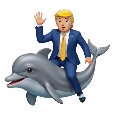 i’m trump at walmart while riding a dolphin sticker
