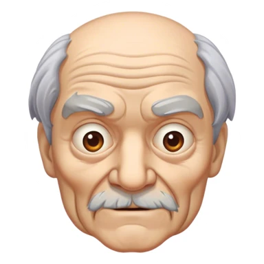 Old scary man sticker