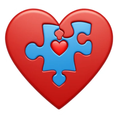 Autism puzzle piece with a heart on it sticker